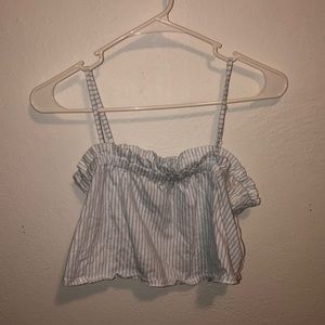 Cropped striped tank top